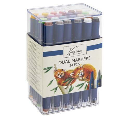 Nassau Alcoholmarkers - 24 stuks - dual tip