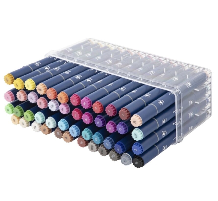 Alcoholmarkers - 48 stuks - dual tip