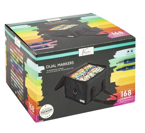 Nassau Alcoholmarkers - 168 stuks - dual tip