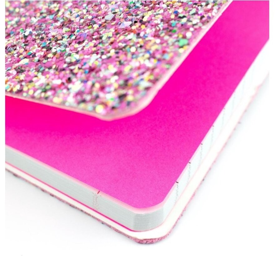 Notitieboek glitter - A6 - lijntjes