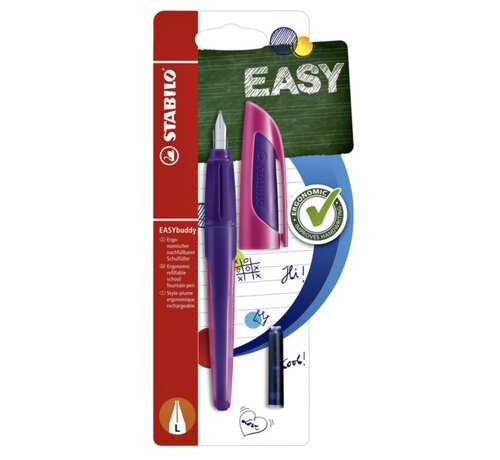 Stabilo Easy vulpen - roze - links