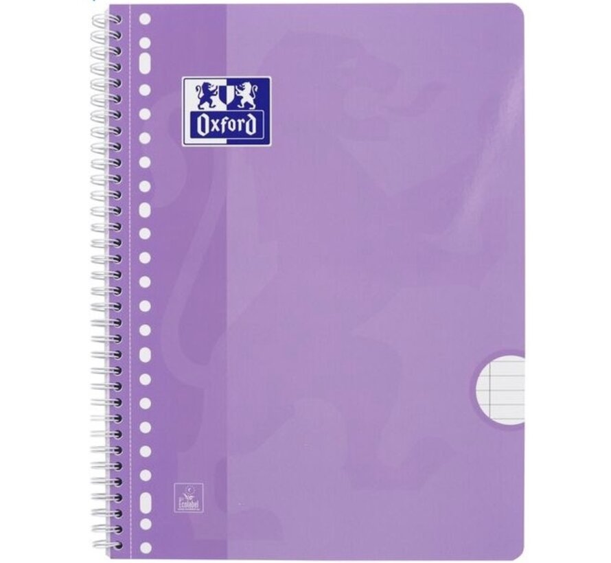 Collegeblok A4 - gelinieerd - Pastel - 2, 4 en 23 rings perforatie