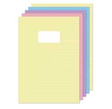 Kangaro 5x Pastel A4 lijntjes schrift - voordeelpak