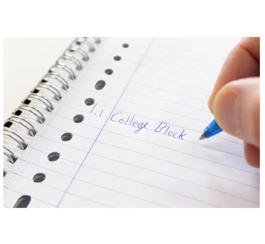 Collegeblok A4 - gelinieerd - voordeelpak 2, 4 en 23 rings perforatie