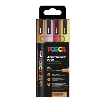 Posca Acrylmarkers - glitter - warm - 4st