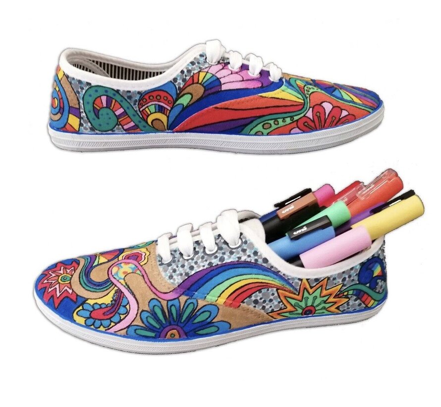 Acrylmarkers - glitter - koel - 4st