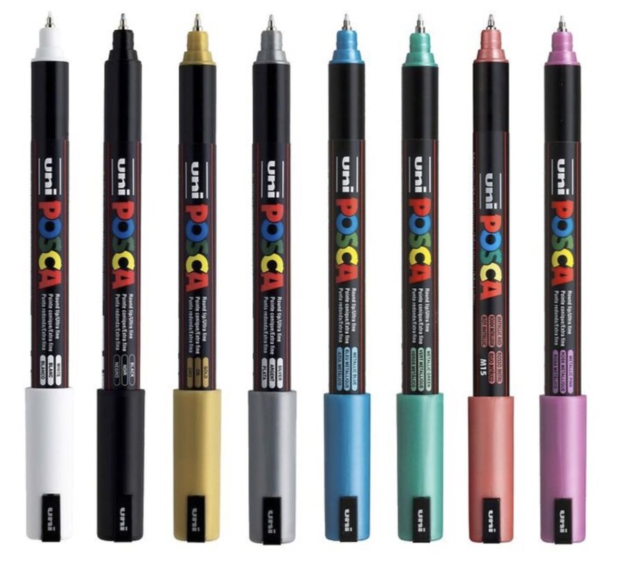 Acrylmarkers - PC1MR extra fijn metallic - 8st