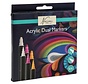 Acrylmarkers - dual tip - 12 kleuren