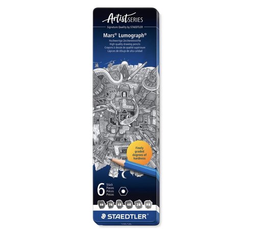 Staedtler Mars Lumograph 8B-HB grafiet potloden set