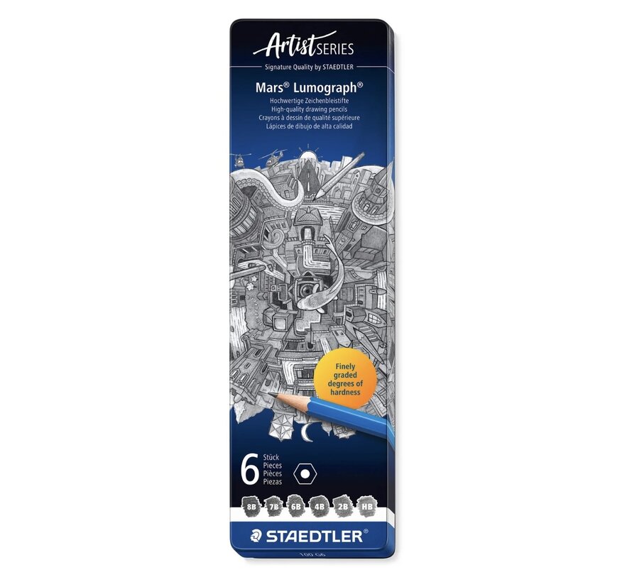 Mars Lumograph 8B-HB grafiet potloden set