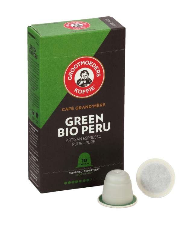 Grootmoeders Koffie Grootmoeders Koffie Green Bio Peru - 10 cups
