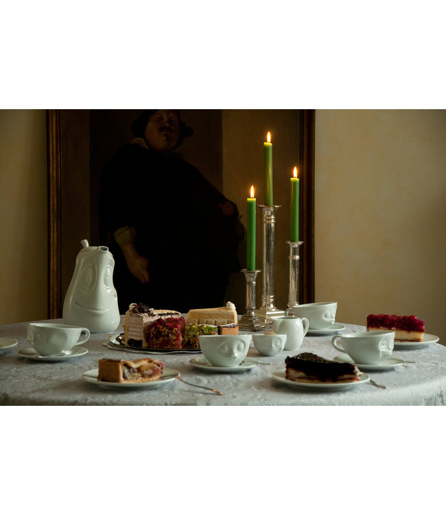 Tassen  'Tassen' kop en schotel, wit - Glimlach