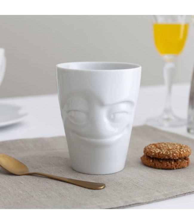 Tassen  'Tassen' mok met handvat, 350ml, wit - Ondeugend