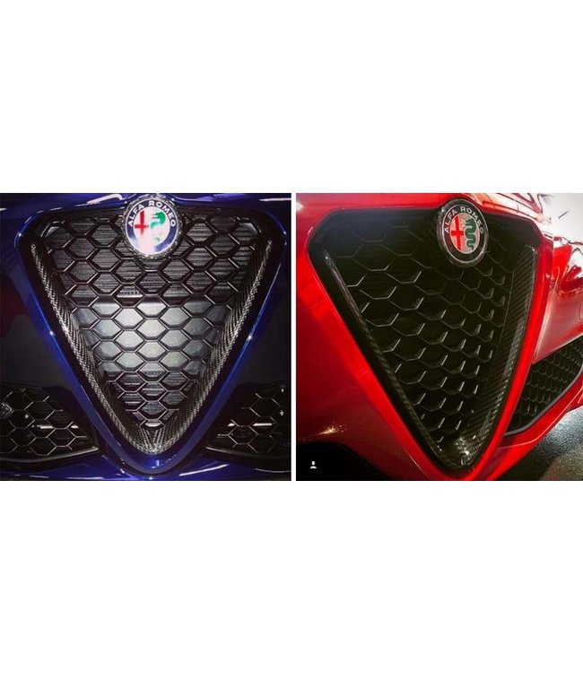 Koshi Group Alfa Romeo Giulia Front V Shield Emblem Grill Frame