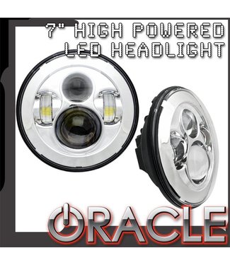 Oracle Lighting ORACLE 7" High Powered LED Headlights - Chrome Bezel