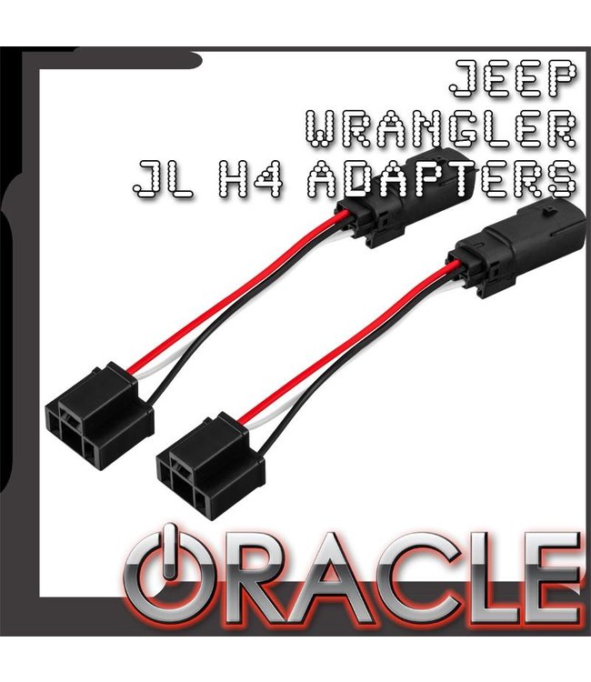 Oracle Lighting 2018-2019 Jeep Wrangler JL Plug & Play H4 Headlight Wiring Adapter (Pair)