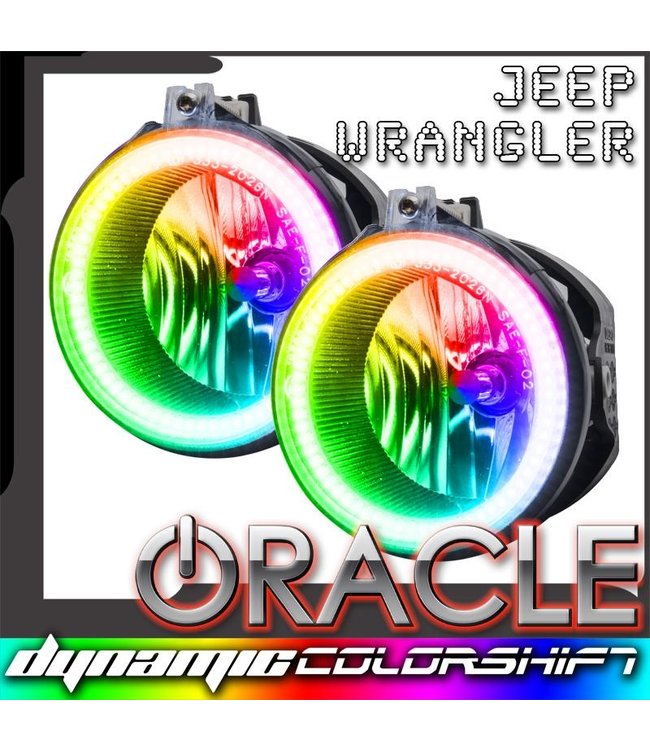 Oracle Lighting 2007-2015 Jeep Wrangler JK Pre-Assembled Fog Lights - Dynamic ColorSHIFT