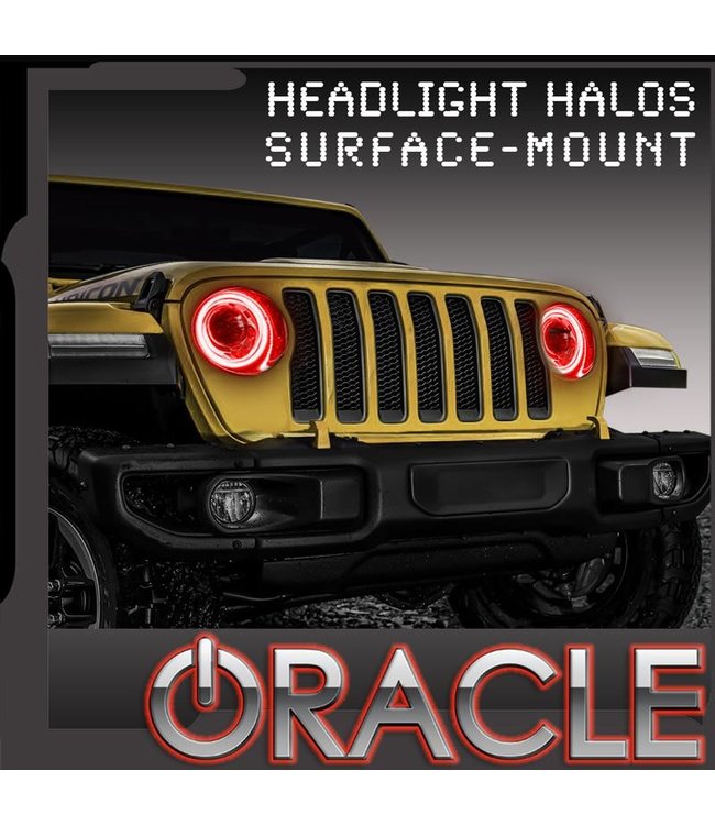 2018-2019 Jeep Wrangler JL ORACLE Head Light Halo Kit - Waterproof -  FXbrands .