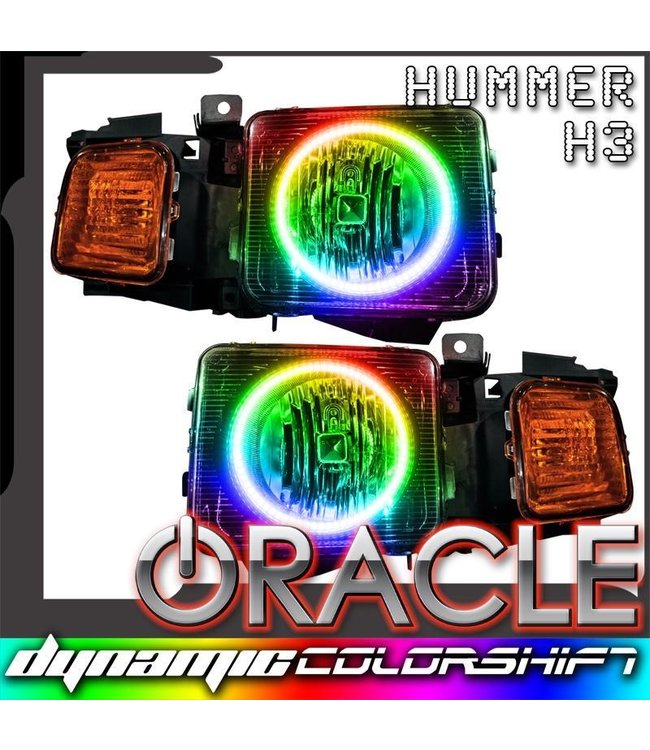 Oracle Lighting 2006-2010 Hummer H3 ORACLE Pre-Assembled Headlights - Dynamic ColorSHIFT