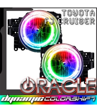 Oracle Lighting 2007-2014 Toyota FJ Cruiser ORACLE Pre-Assembled Headlights - Dynamic ColorSHIFT