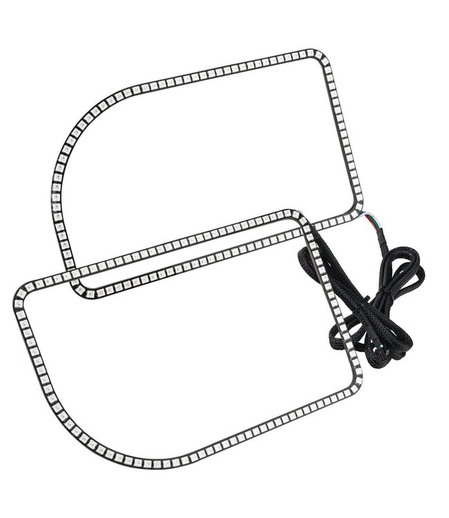 Oracle Lighting 2011-2016 Ford F250/350 ORACLE Dynamic ColorSHIFT Head Light Halo Kit - (Square Ring Design)