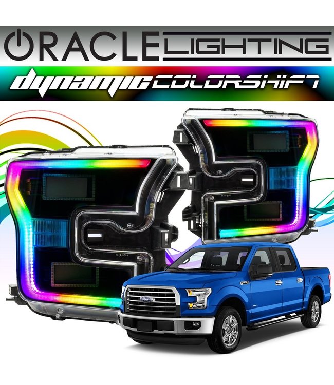 Oracle Lighting 2015-2017 Ford F150 ORACLE Dynamic ColorSHIFT DRL Halo Kit