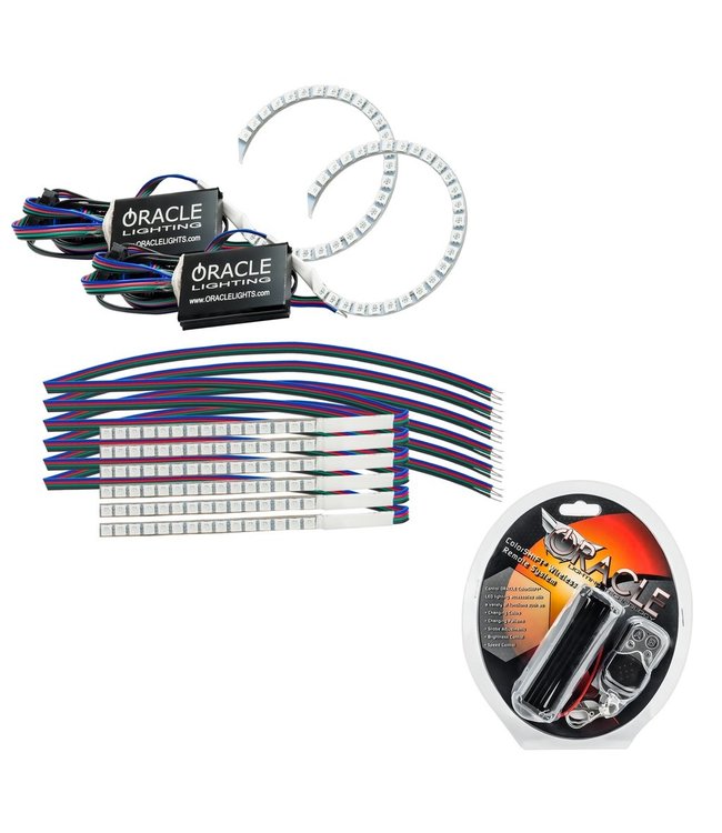 Oracle Lighting Ford Mustang 2018-2019 ORACLE ColorSHIFT Halo Kit w/ DRL