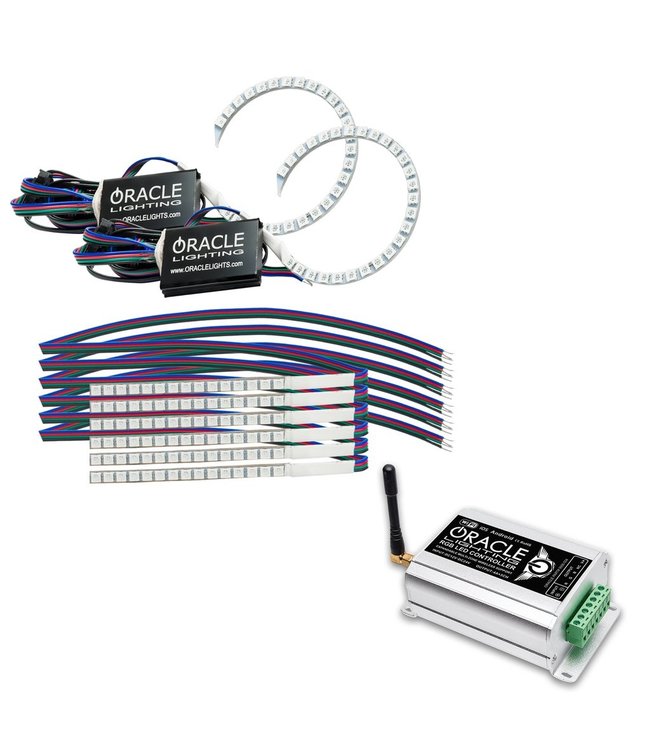 Oracle Lighting Ford Mustang 2018-2019 ORACLE ColorSHIFT Halo Kit w/ DRL