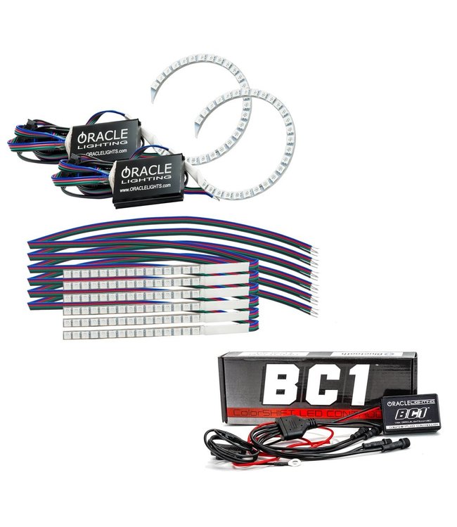 Oracle Lighting Ford Mustang 2018-2019 ORACLE ColorSHIFT Halo Kit w/ DRL