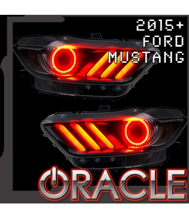 Oracle Lighting 2015-2017 Ford Mustang V6/GT/Shelby ORACLE ColorSHIFT + DRL LED Halo Kit