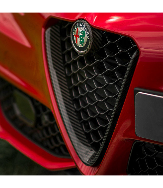 Koshi Group Alfa Romeo Giulia Front V Shield Emblem Grill Frame