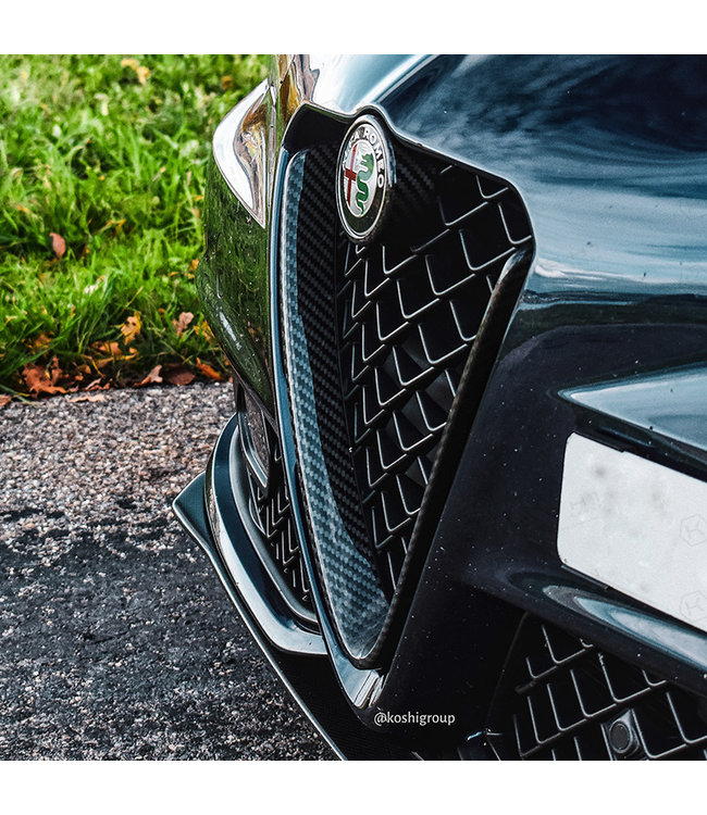 Koshi Group Alfa Romeo Giulia Front V Shield Emblem Grill Frame