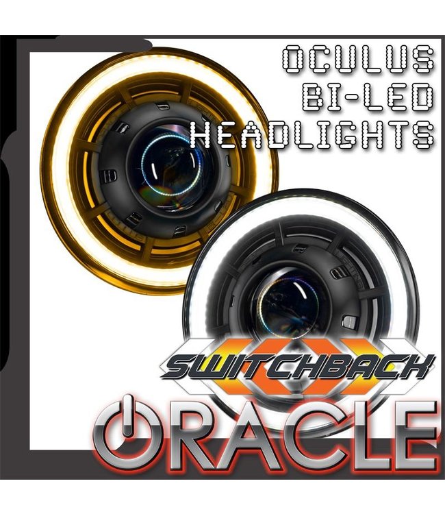 Oracle Lighting ORACLE Lighting OCULUS™ 7" Switchback BI-LED Projector Headlights for Jeep Wrangler JK