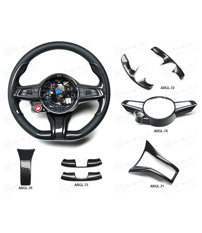 Koshi Group Alfa Romeo Giulia QV / Stelvio QV Lower Steering Wheel Cover (2020-)