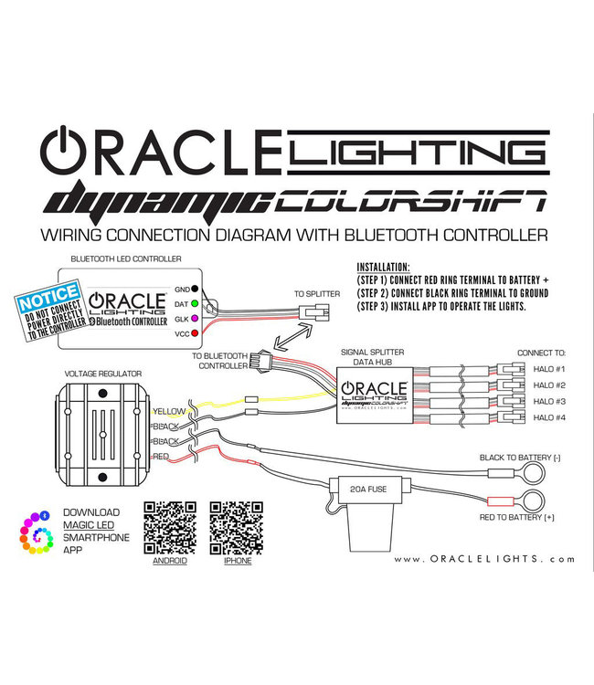 Oracle Lighting 2015-2017 Ford Mustang V6/GT/Shelby ORACLE Dynamic ColorSHIFT DRL + Halo Kit