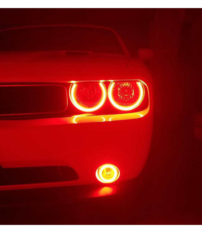Oracle Lighting 2008-2014 Dodge Challenger ORACLE Dynamic ColorSHIFT Head Light Halo Kit - Surface Mount