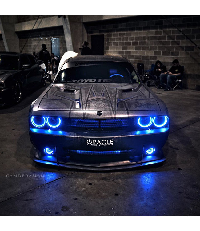 Oracle Lighting 2008-2014 Dodge Challenger ORACLE Dynamic ColorSHIFT Head Light Halo Kit - Surface Mount