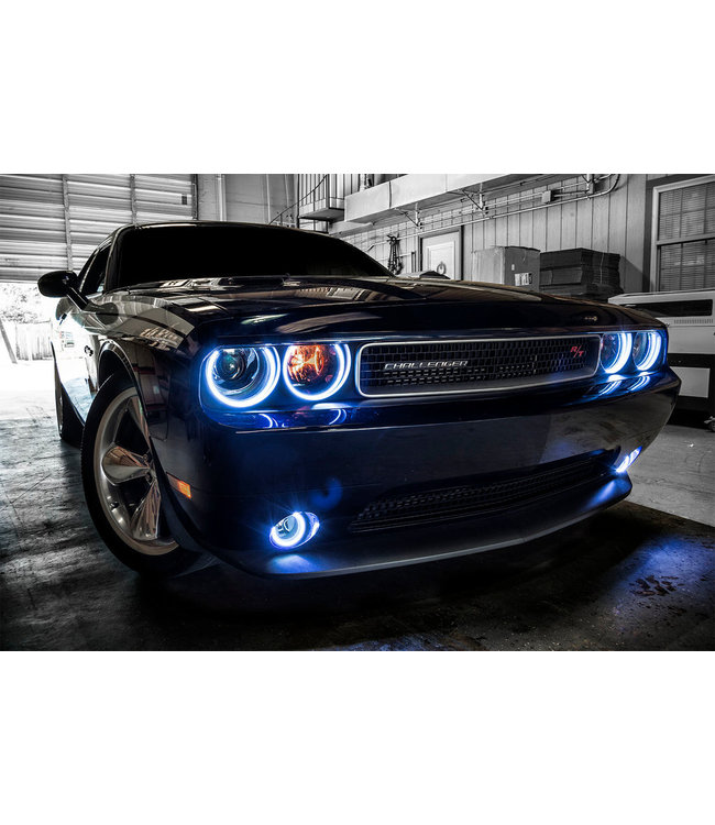 Oracle Lighting 2008-2014 Dodge Challenger ORACLE Dynamic ColorSHIFT Head Light Halo Kit - Surface Mount