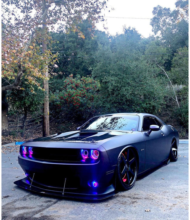 Oracle Lighting 2008-2014 Dodge Challenger ORACLE Dynamic ColorSHIFT® Fog Light Halo Kit - Standard Mount