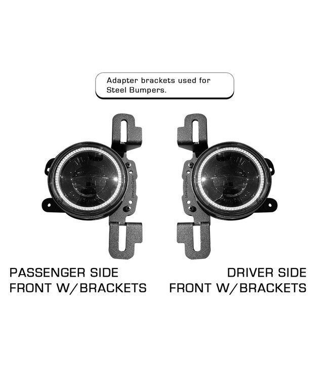 Oracle Lighting ORACLE Lighting LED Fog Light Adapter Brackets for Steel Bumper Wrangler