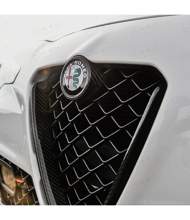 Koshi Group Alfa Romeo Giulia Front V Shield Emblem Grill Frame - Frame only