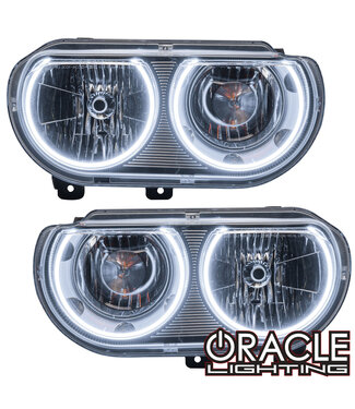 Oracle Lighting 2008-2014 Dodge Challenger ORACLE Pre-Assembled Headlights - Chrome (Non-HID)