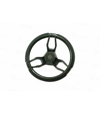 Koshi Group Carbon Fiber 3-Spoke Steering Wheel ROUND - KOSHI Design