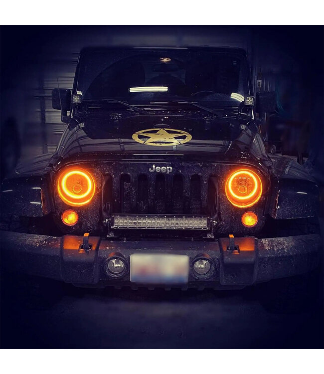 Oracle Lighting 2007-2018 Jeep Wrangler JK Switchback LED Halo Headlights