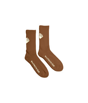 LOGO SOCKS BROWN