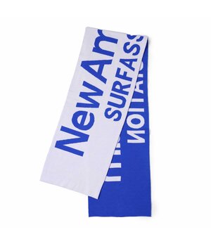 NAME SCARF COBALT / BONE