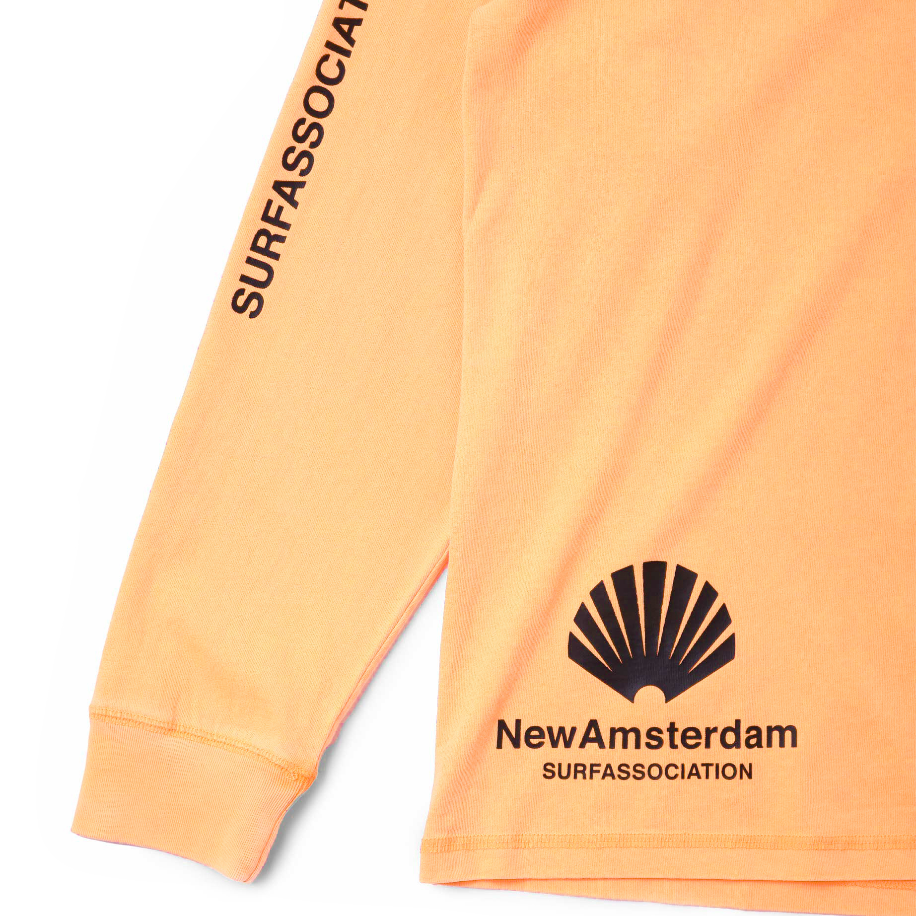 HEAVY LOGO LONGSLEEVE ORANGE / BLACK - New Amsterdam Surf Association