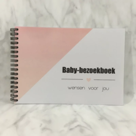 Invulboek baby-bezoekboek roos