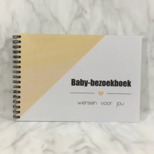 Invulboek baby-bezoekboek geel