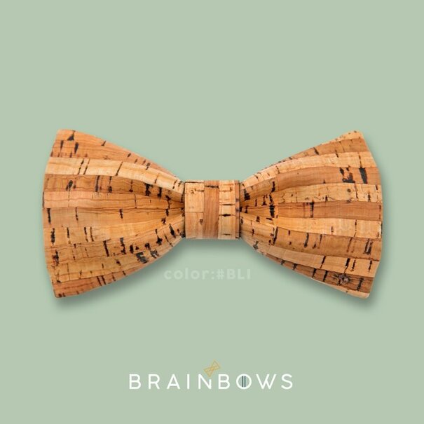 Brainbows Hipbow strik uit kurkleer bamboo lines